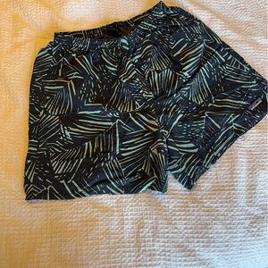 Patagonia Black and Green Board Shorts Dynamic Swimwear